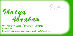 ibolya abraham business card